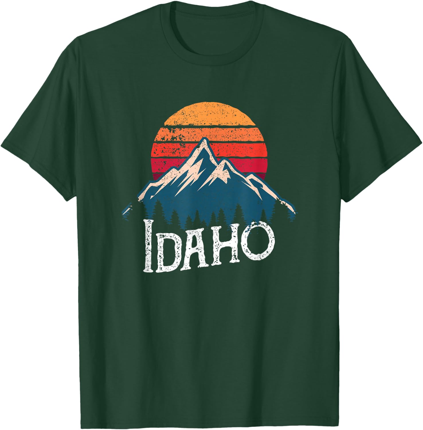 Vintage Idaho ID Mountains Outdoor Wildness Retro T-Shirt - T-Shirt | Forest