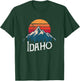 Vintage Idaho ID Mountains Outdoor Wildness Retro T-Shirt - T-Shirt | Forest