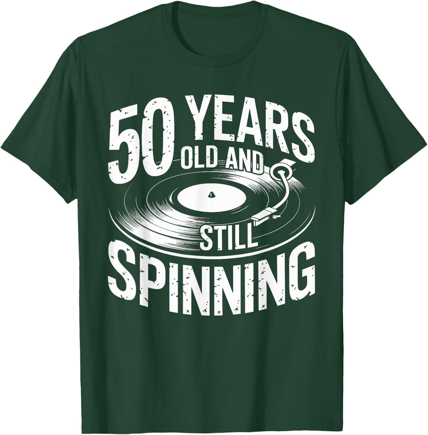 Funny 50th Birthday Vinyl Record Retro 50 Years Old Birthday T-Shirt - T-Shirt | Forest