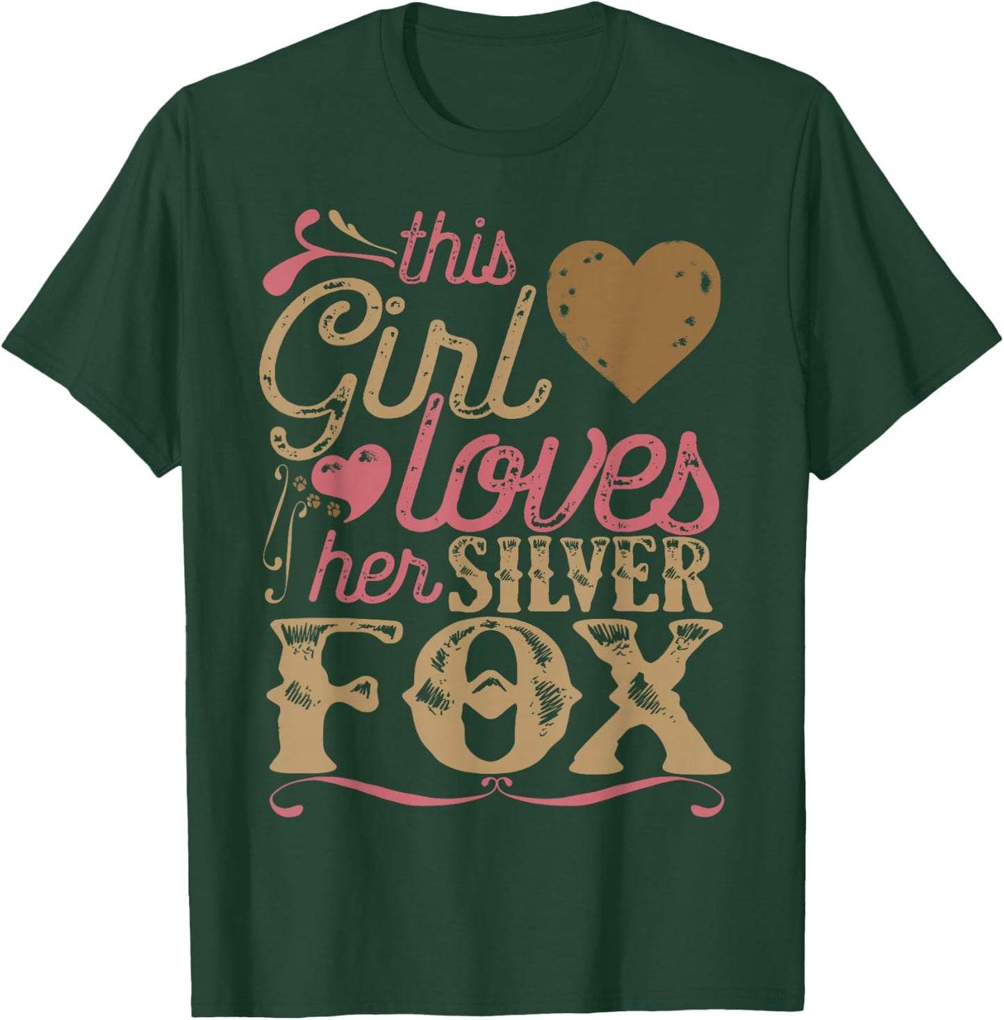 Silver Fox Shirt Gift Present T-Shirt - T-Shirt | Forest