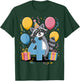 Raccoon 4th birthday for boy girl 4 years old fourth Raccoon T-Shirt - T-Shirt | Forest