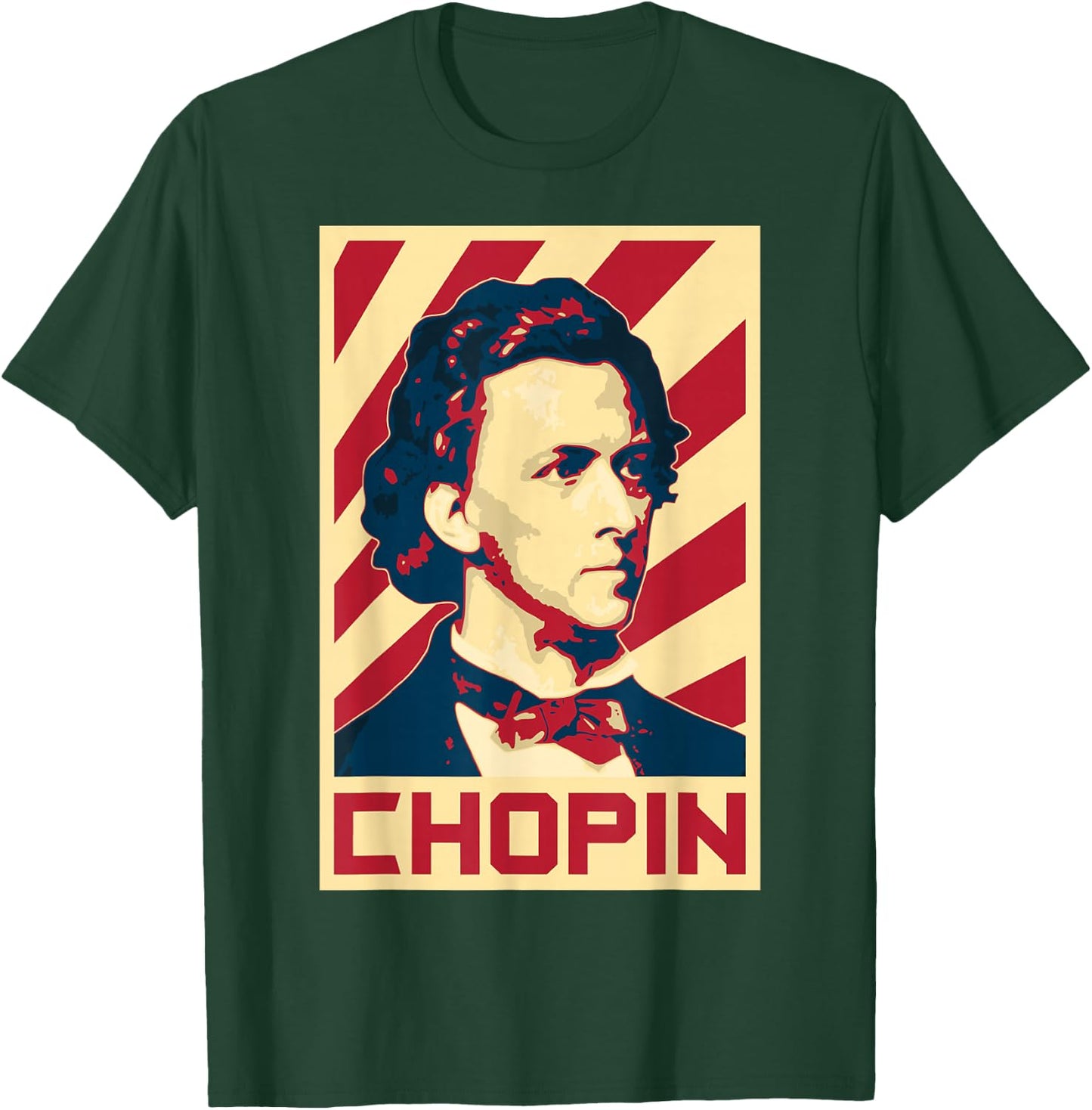 Frederic Chopin Retro Propaganda Classical Music Composer T-Shirt - T-Shirt | Forest