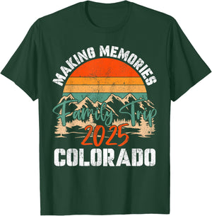 Colorado Family Trip 2025 Mountain Camping Cousin Crew Match T-Shirt - T-Shirt | Forest