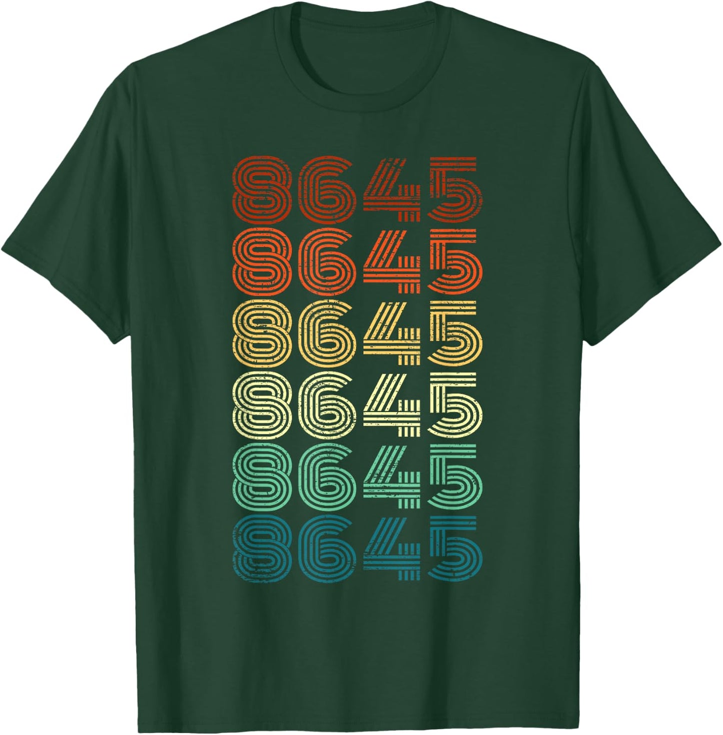 8645 Anti Trump 86 45 Retro Vintage 80s style T shirt Gift T-Shirt - T-Shirt | Forest