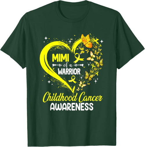 Mimi Of A Warrior Gold Heart Childhood Cancer Awareness