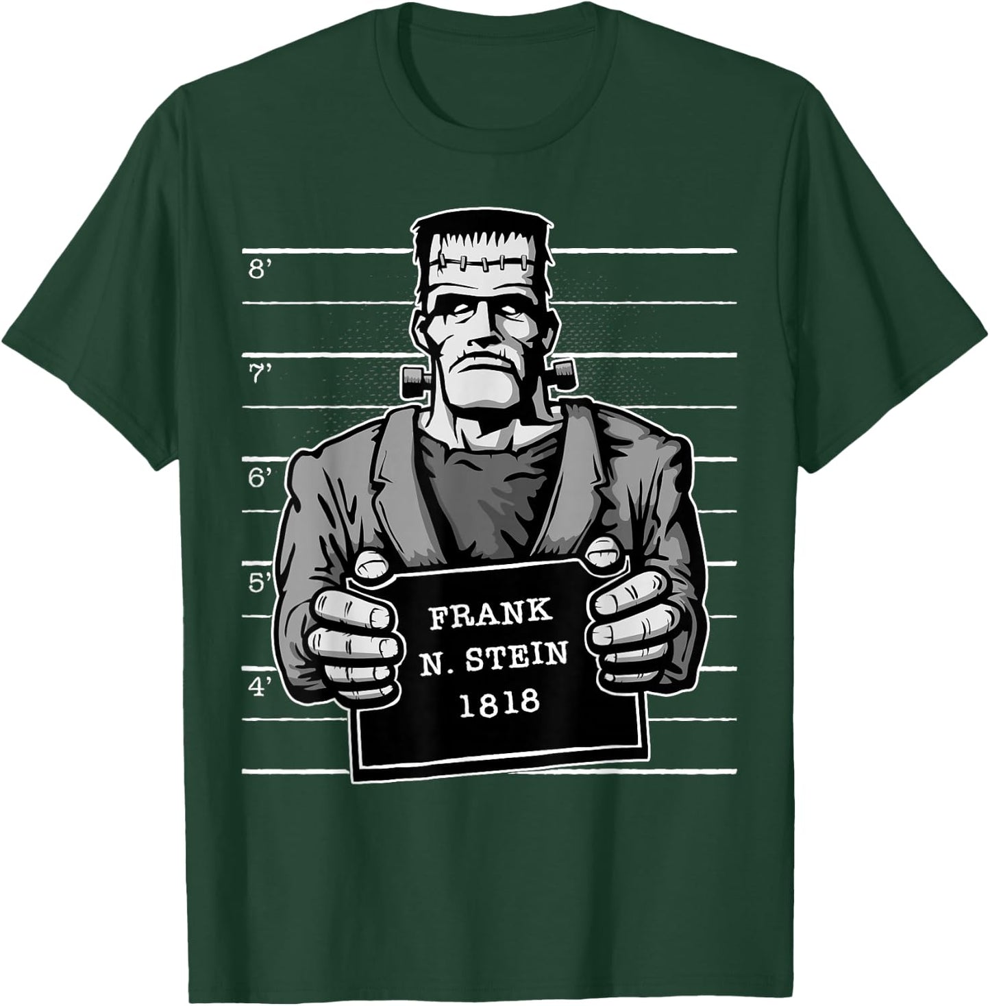 Frankenstein Monster Mugshot T-Shirt - T-Shirt | Forest