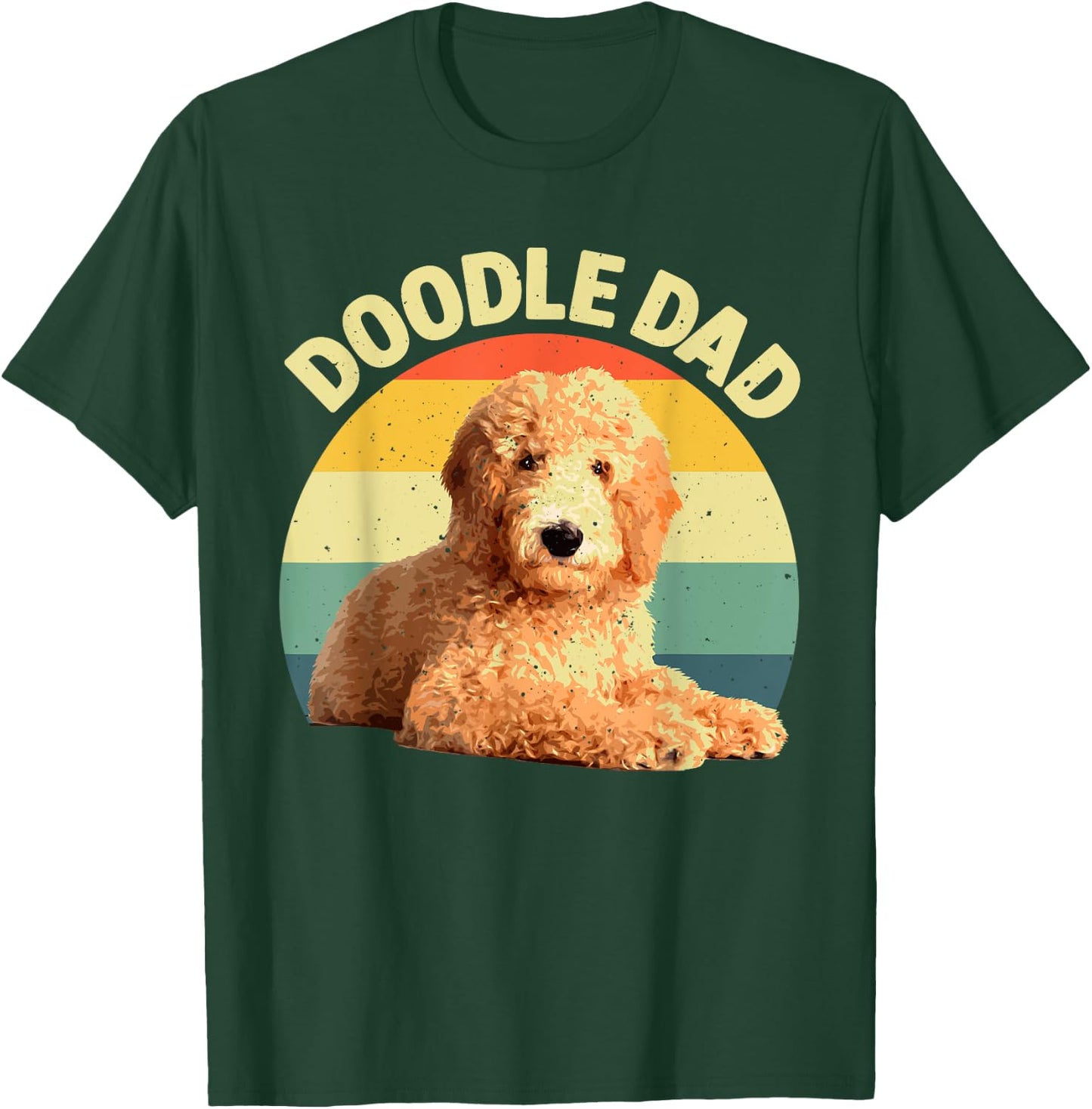 Funny Doodle Dad Art Papa Daddy Goldendoodle Lover T-Shirt - T-Shirt | Forest