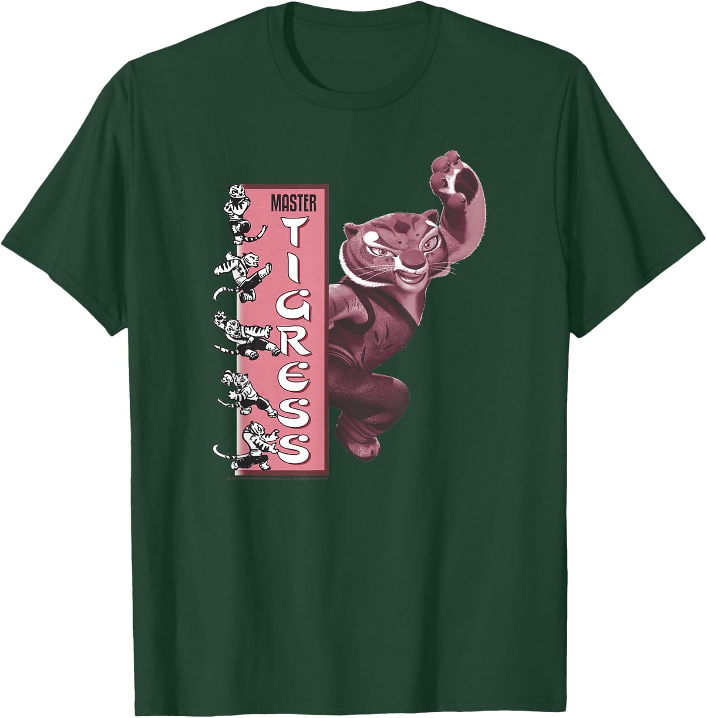 Kung Fu Panda Master Tigress Action Pose Banner T-Shirt - T-Shirt | Forest