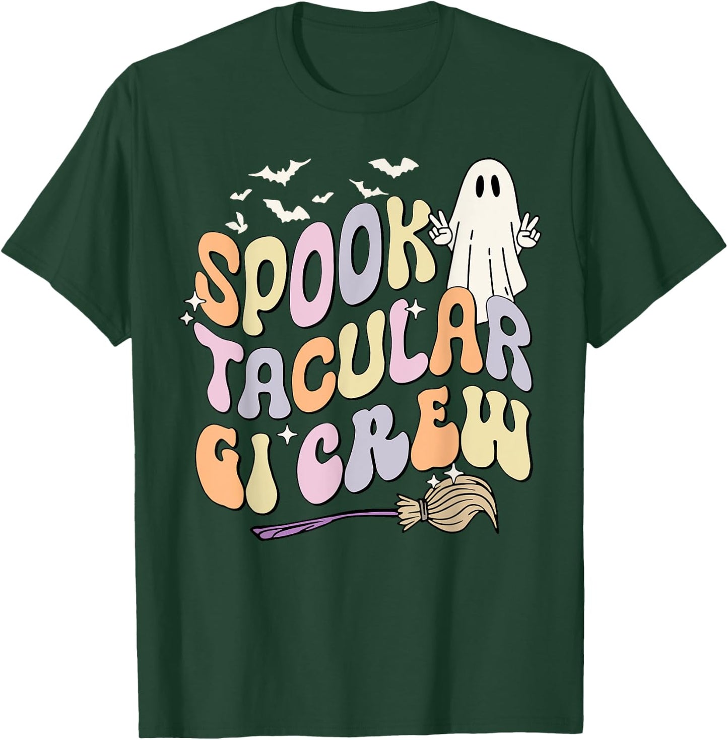 Retro Spooktacular GI Crew Gastroenterology Spooky Halloween T-Shirt - T-Shirt | Forest