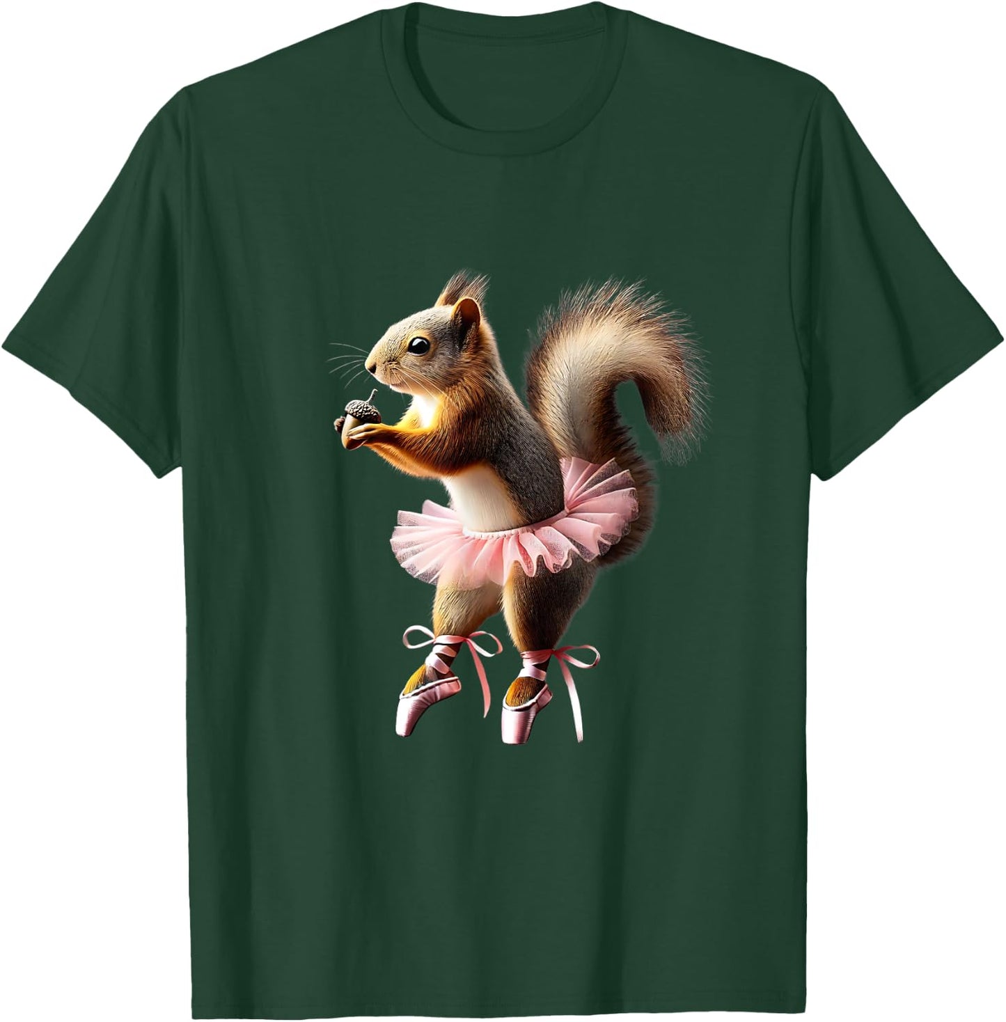 Squirrel Ballerina Ballet Dance Acorns Wildlife T-Shirt - T-Shirt | Forest