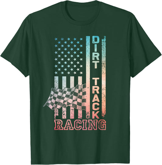 Cool Dirt Track Racing Art Women Dirt Racing Lover T-Shirt - T-Shirt | Forest