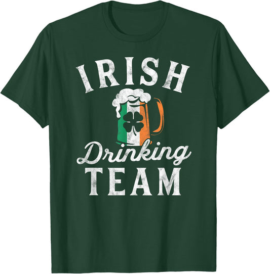 Irish Drinking Team Shirt St Patrick's Day Group Squad Crew T-Shirt - T-Shirt | Forest