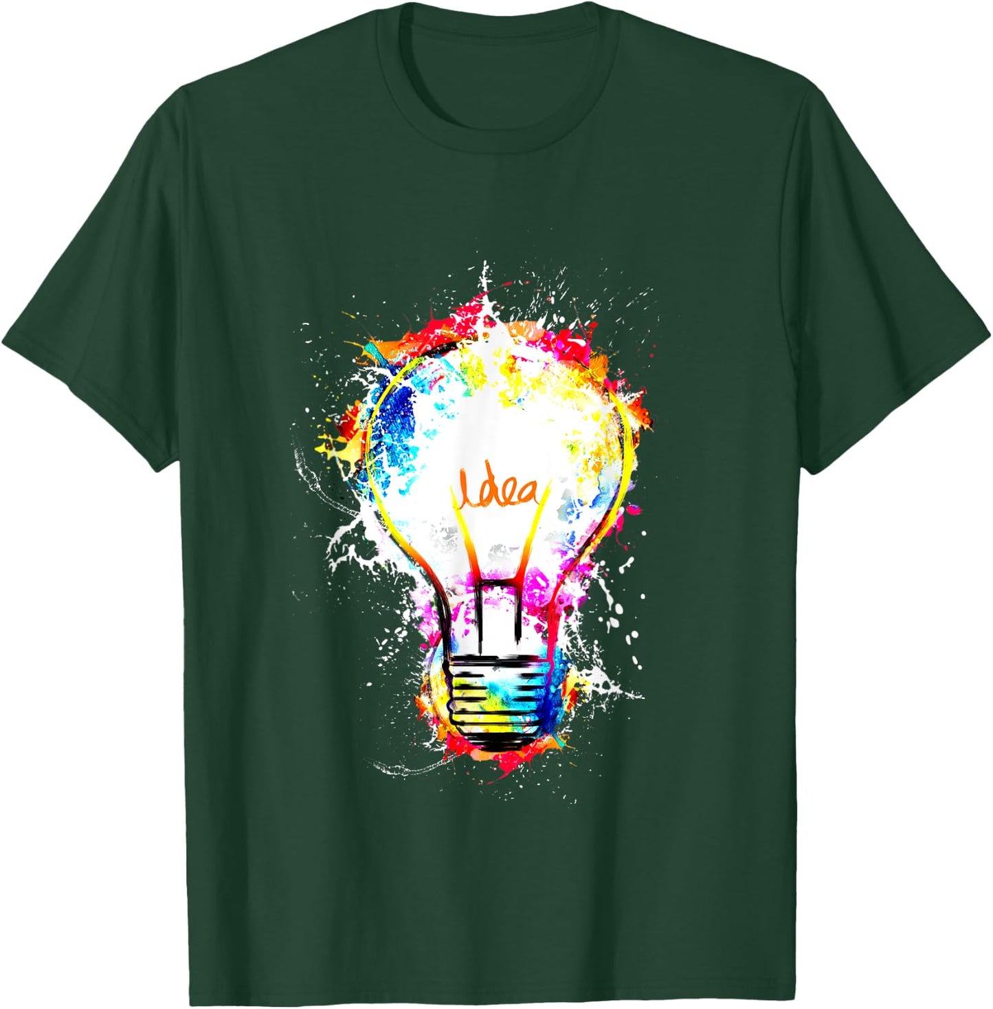 Idea Explosion Creative Genius Light Bulb Men Women T-Shirt - T-Shirt | Forest