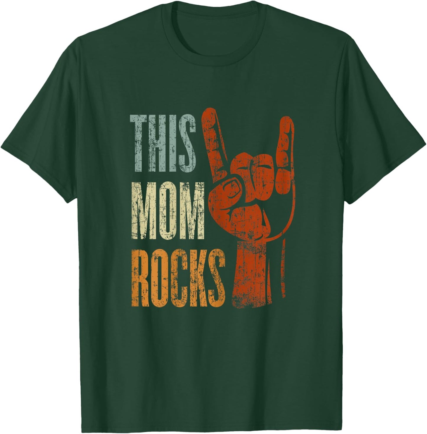 This Mom Rocks Rock n Roll Metal Gift Mother T-Shirt - T-Shirt | Forest