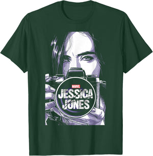 Marvel Jessica Jones Camera T-Shirt - T-Shirt | Forest