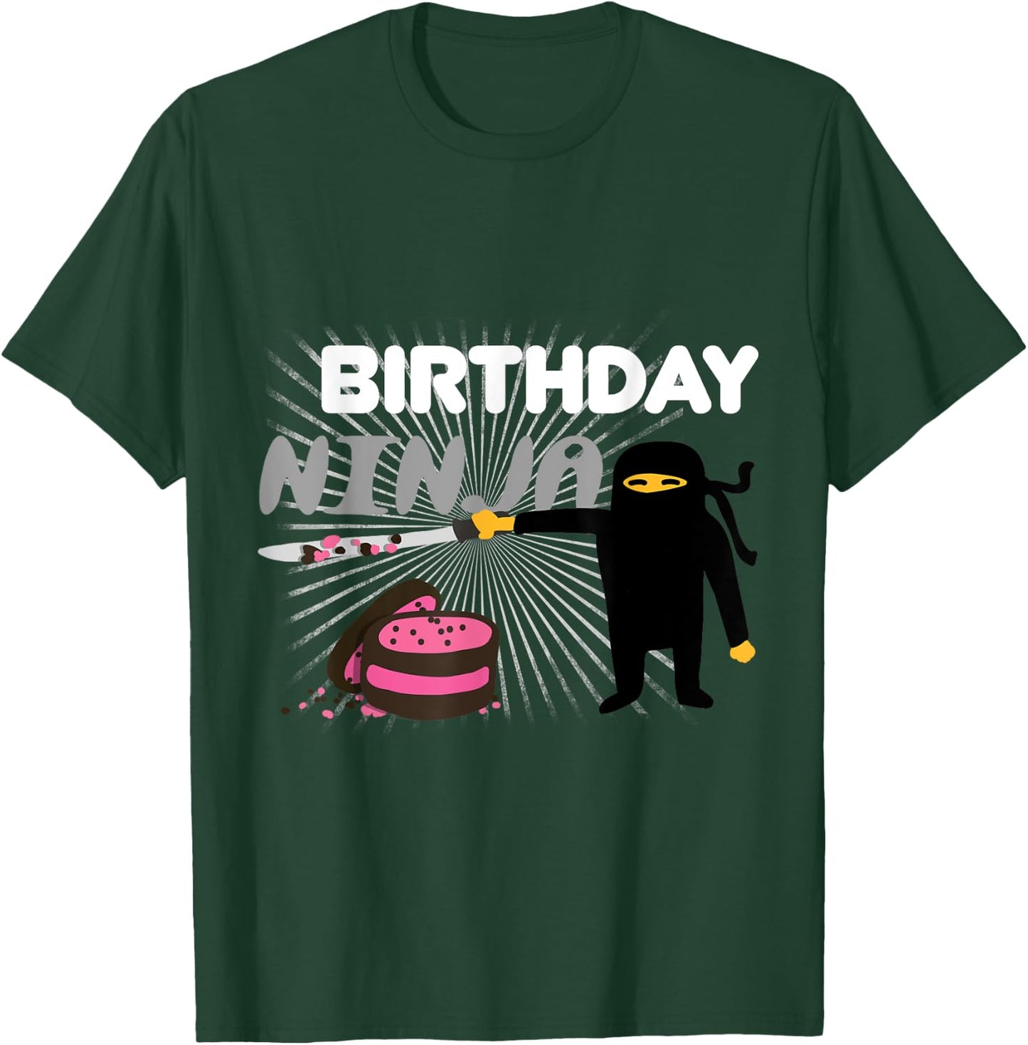 Birthday Party Ninja - Funny Cool Martial Arts Gift T-Shirt - T-Shirt | Forest