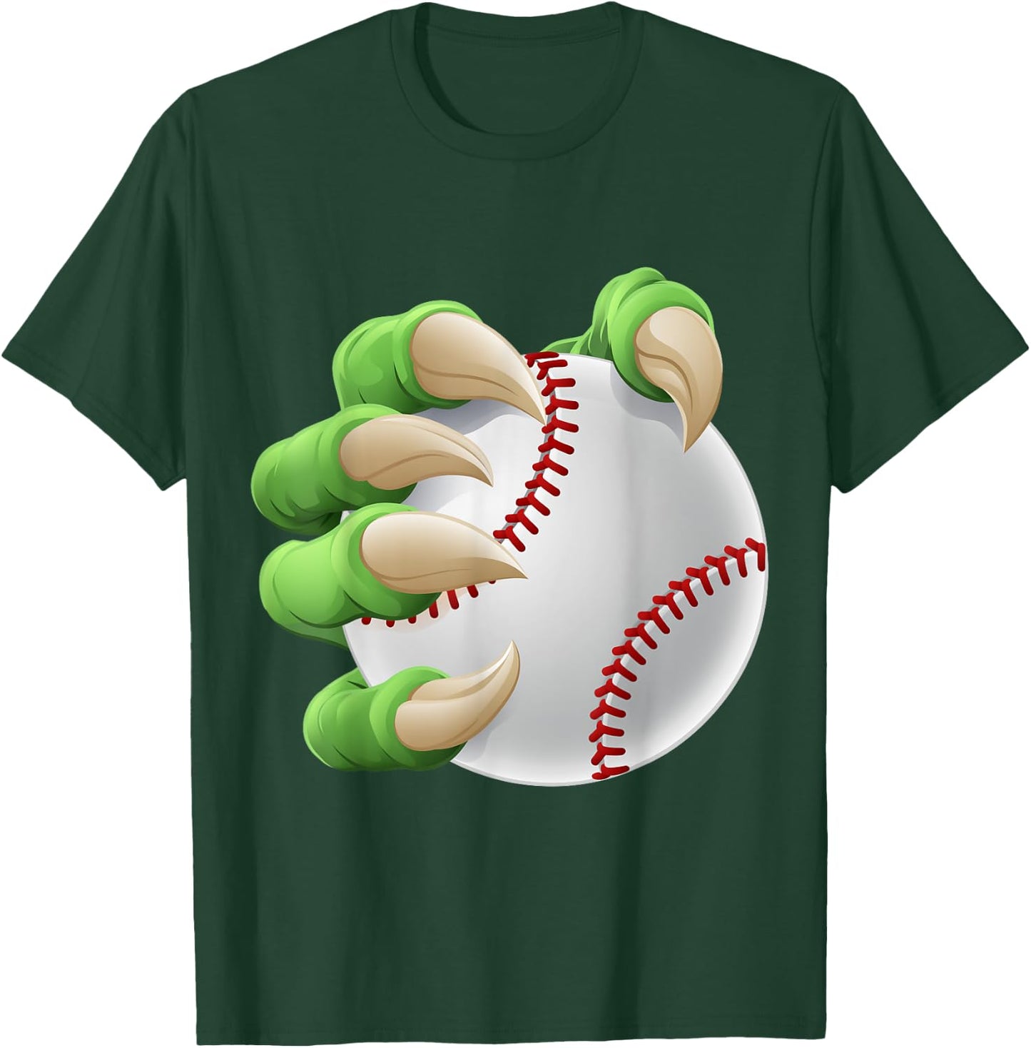 Baseball Ball Claw Cartoon Monster Animal Hand T-Shirt - T-Shirt | Forest