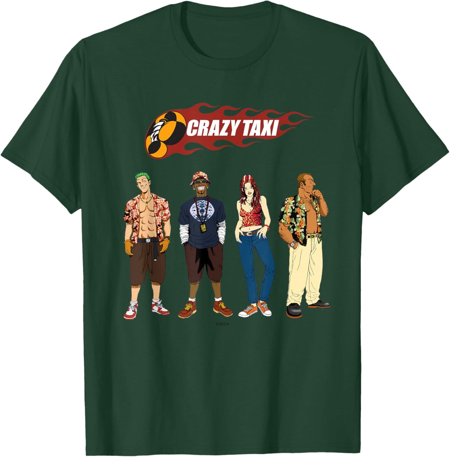 Crazy Taxi Driver Line Up T-Shirt - T-Shirt | Forest