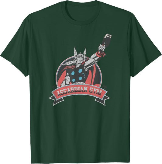 Marvel Thor Retro Comic Asgardian GYM Membership Badge T-Shirt - T-Shirt | Forest