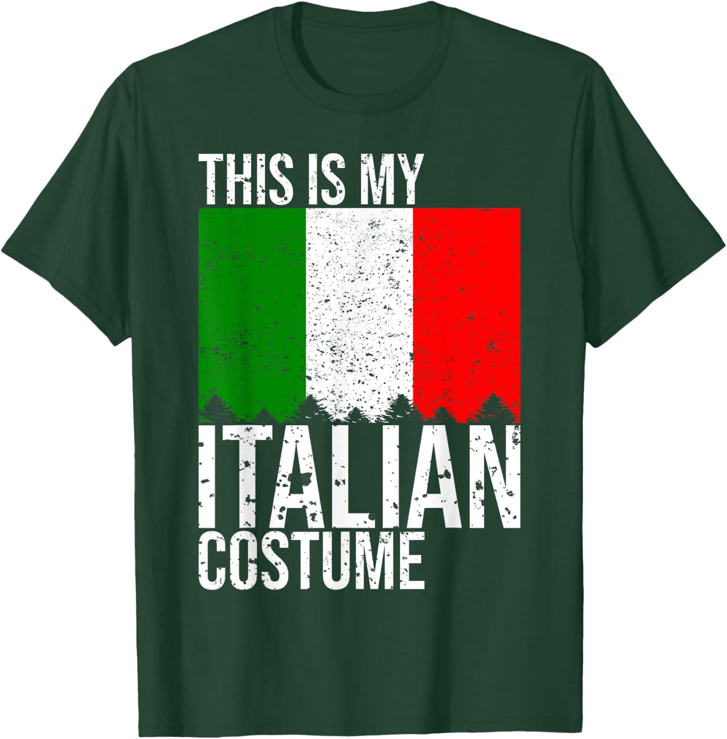 Vintage This Is My Italian Flag Costume for Halloween T-Shirt - T-Shirt | Forest