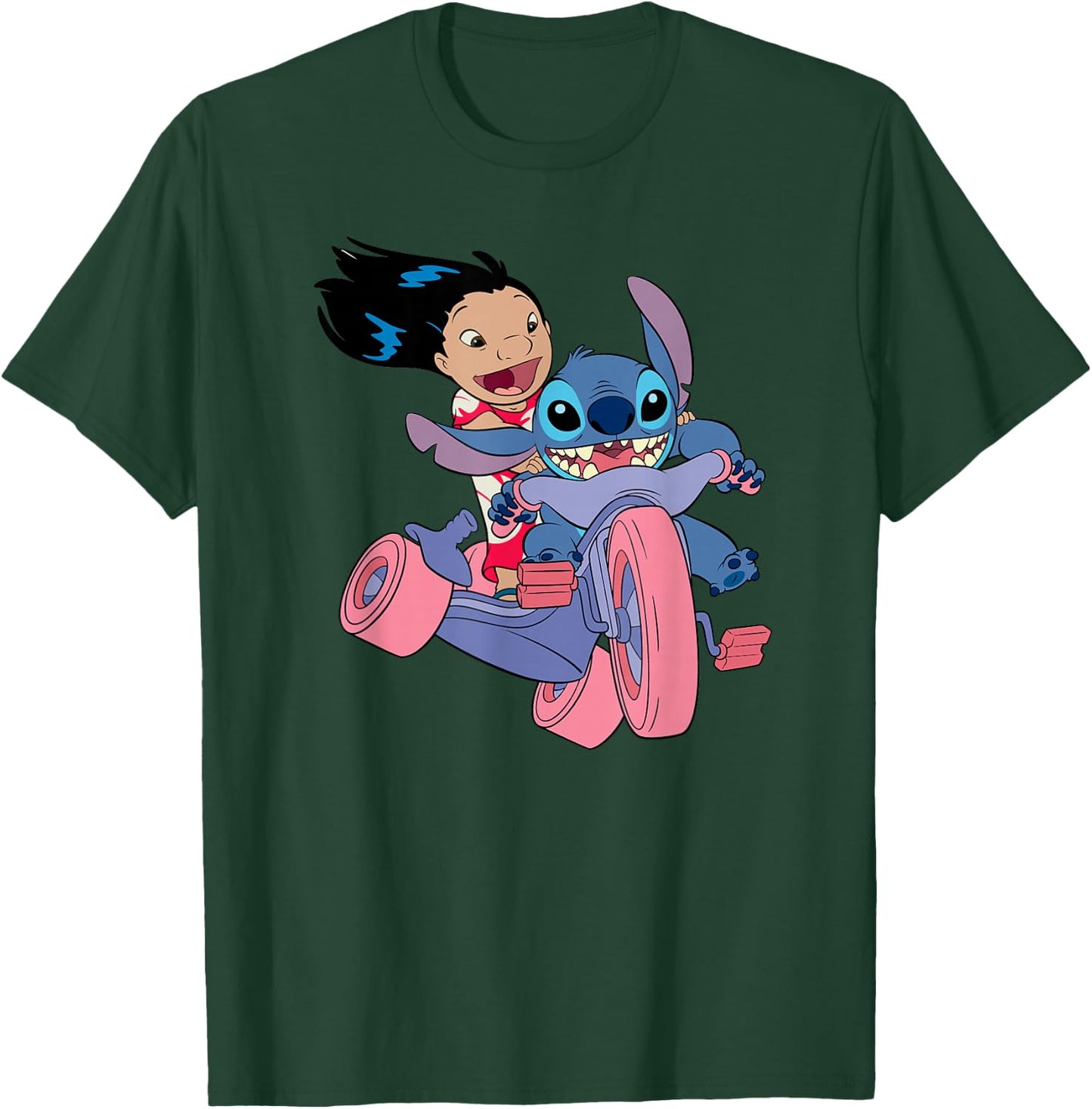 Disney Lilo & Stitch Bike Adventure T-Shirt - T-Shirt | Forest