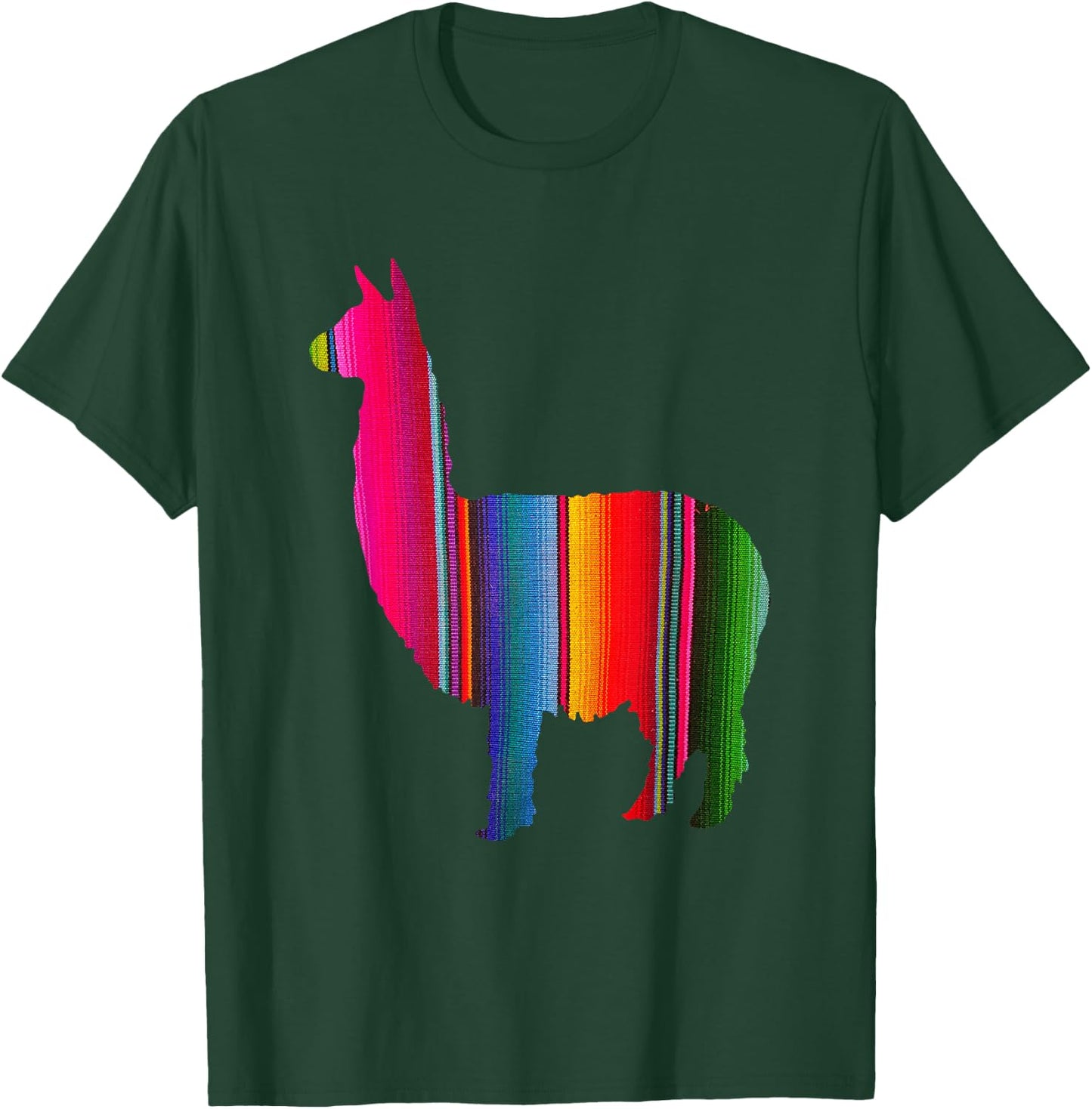 Llama Alpaca Inca Textile Aguayo T Shirt T-Shirt - T-Shirt | Forest