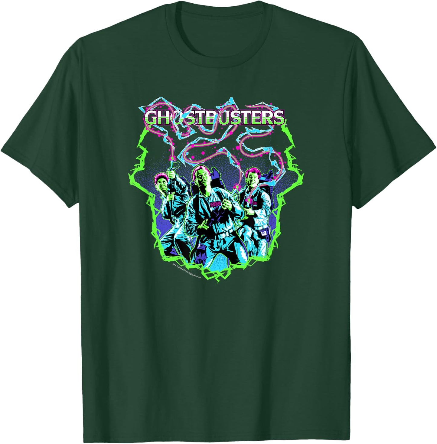 Ghostbusters Retro Proton Packs Cast Photo Movie T-Shirt - T-Shirt | Forest