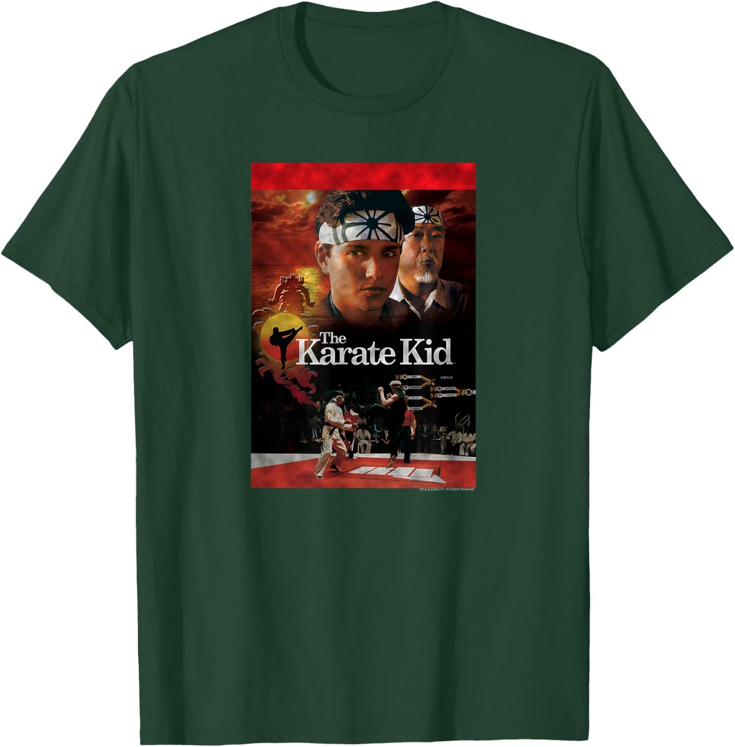 The Karate Kid Movie Poster Distressed Vintage Movie T-Shirt - T-Shirt | Forest