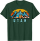 Vintage Utah Retro Mountains Distressed T-Shirt - T-Shirt | Forest