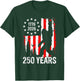 250 Years of America Bigfoot Patriotic USA American Flag T-Shirt - T-Shirt | Forest