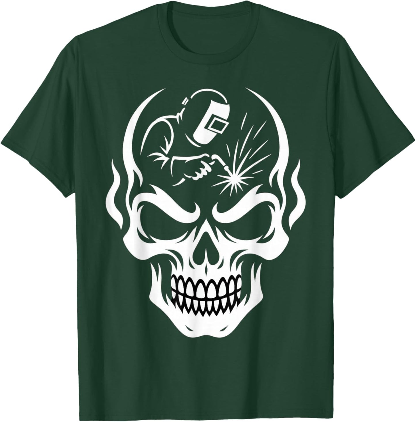 Welder Skull Welding Humor Metalworker T-Shirt - T-Shirt | Forest