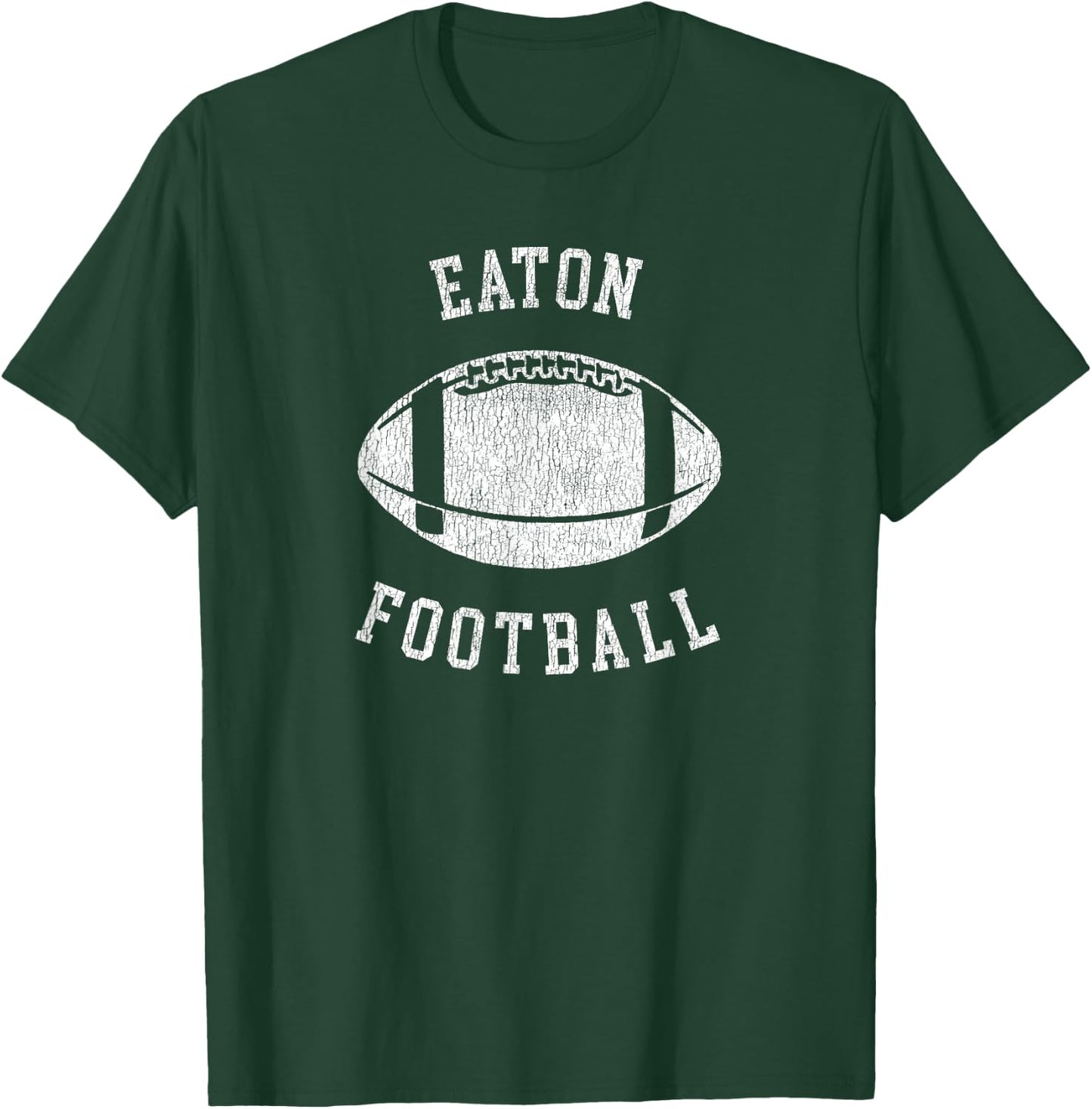 Eaton Football Distressed Vintage 80's Throwback Classic T-Shirt - T-Shirt | Forest