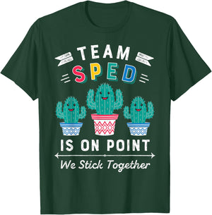Cute SPED Teacher Gift Special Education Cactus SPED Teacher Women Girls Kids T-Shirt - T-Shirt | Forest