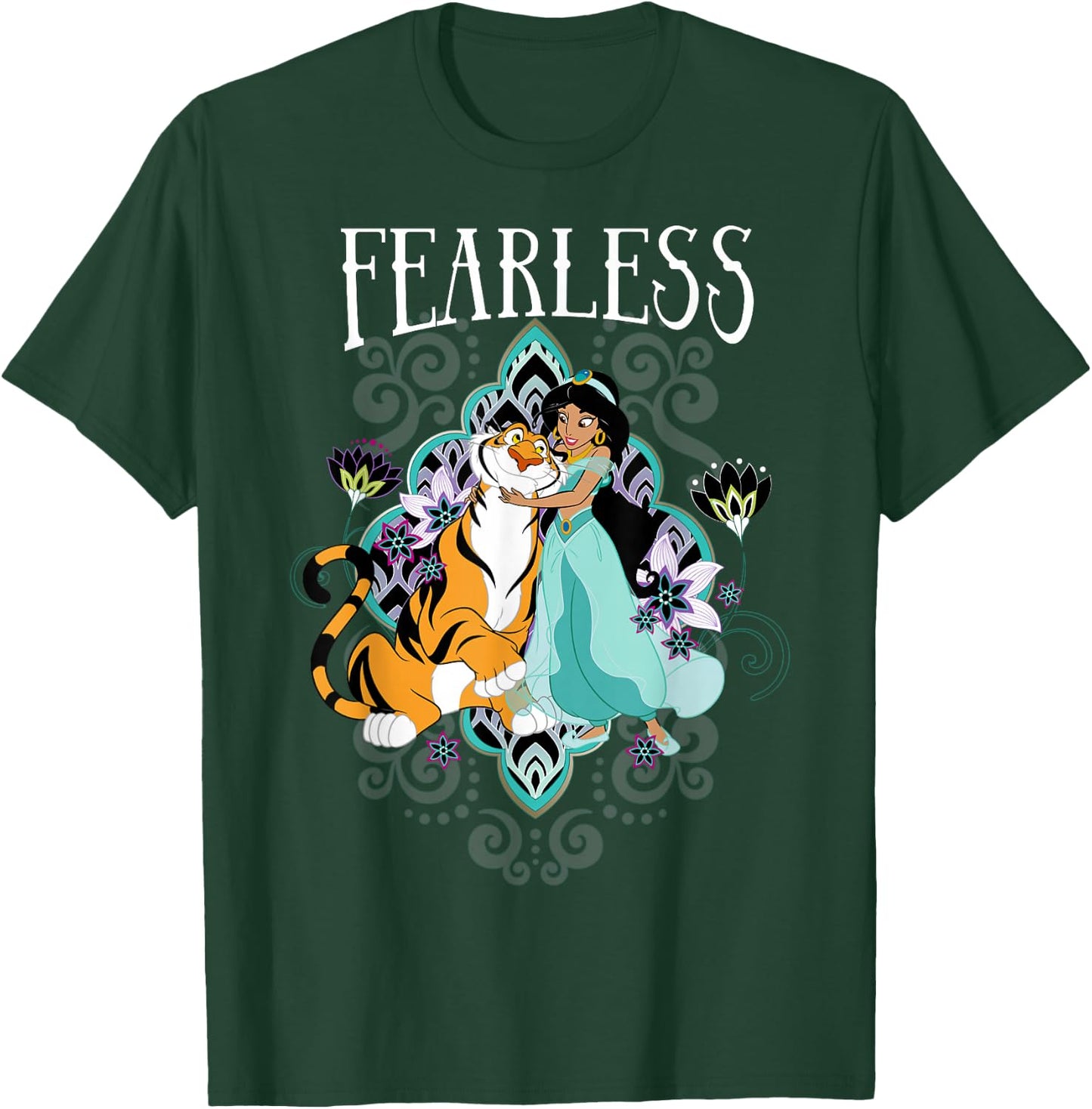 Disney Aladdin Jasmine and Rajah Fearless Small T-Shirt - T-Shirt | Forest