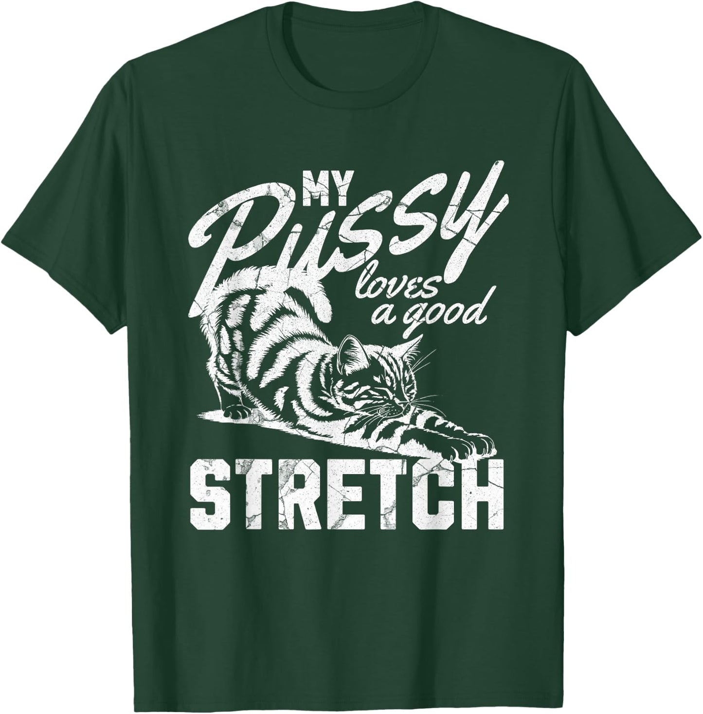 My Pussy Love A Good Stretch Funny Vintage T-Shirt - T-Shirt | Forest