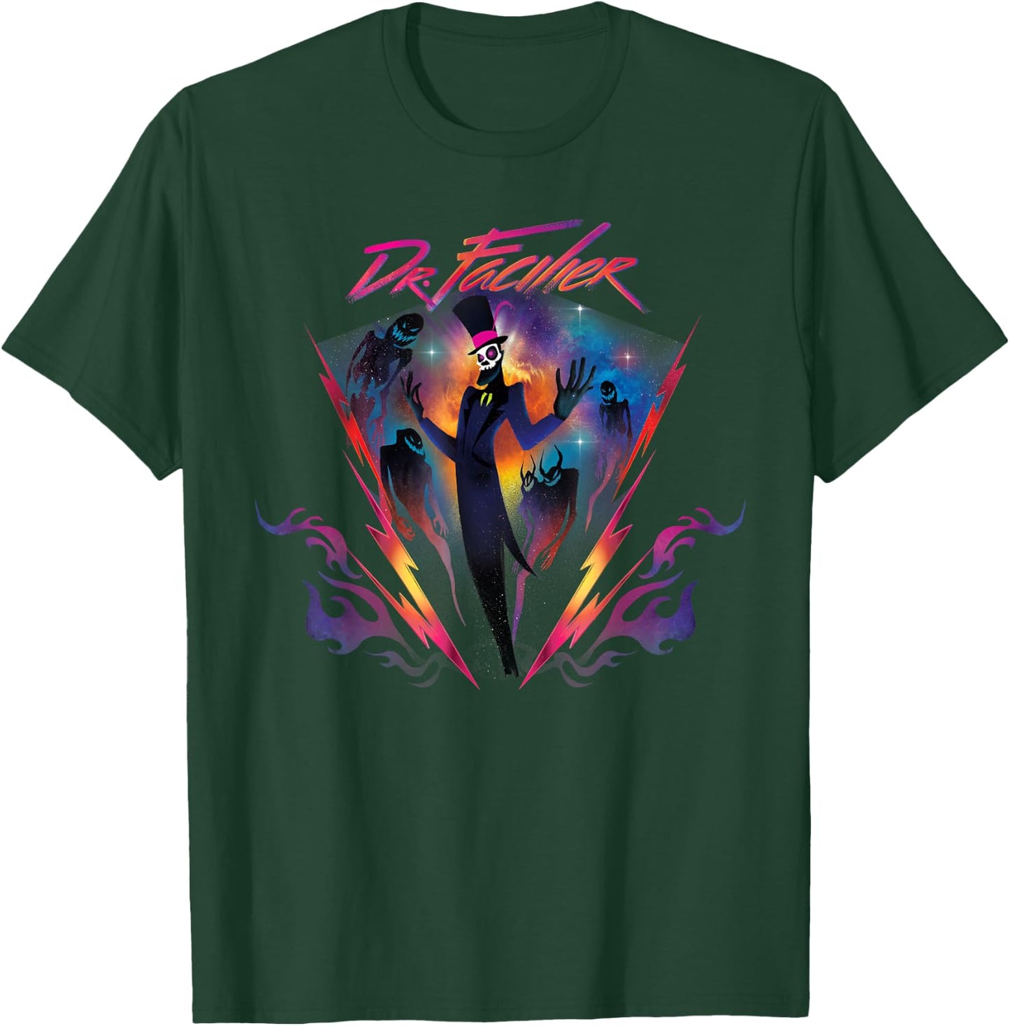 Disney Villains Dr. Facilier 90s Rock Band Neon T-Shirt - T-Shirt | Forest