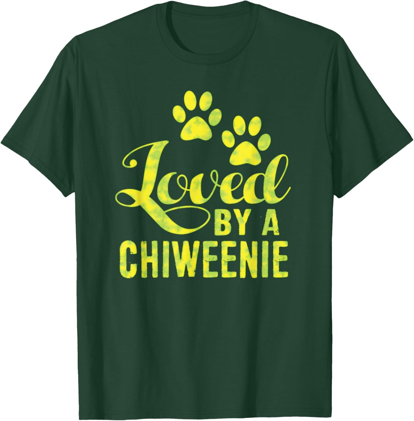 Loved By A Chiweenie Chihuahua Dachshund Mix Gift T-Shirt - T-Shirt | Forest