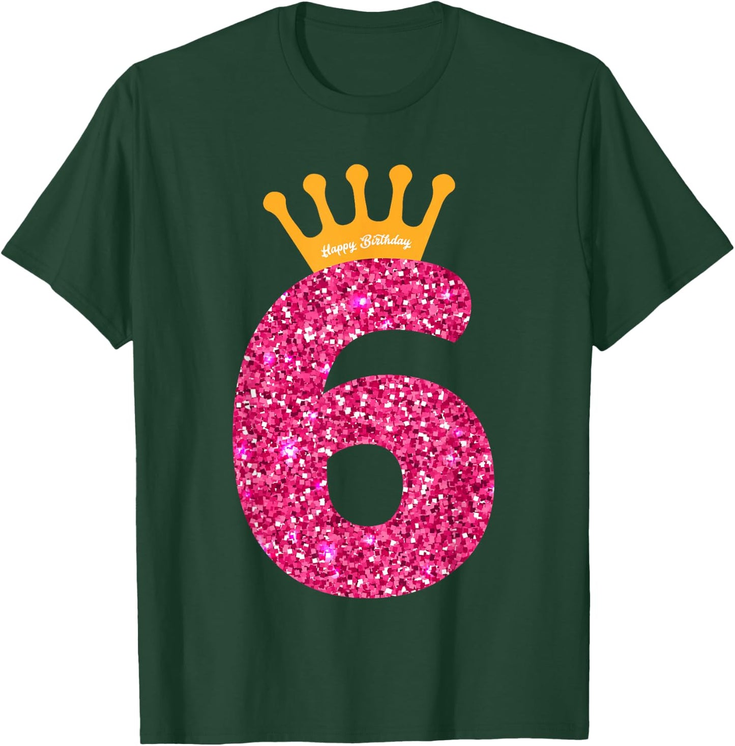 Happy Birthday Girls 6th Party 6 Years Old Bday T-Shirt - T-Shirt | Forest