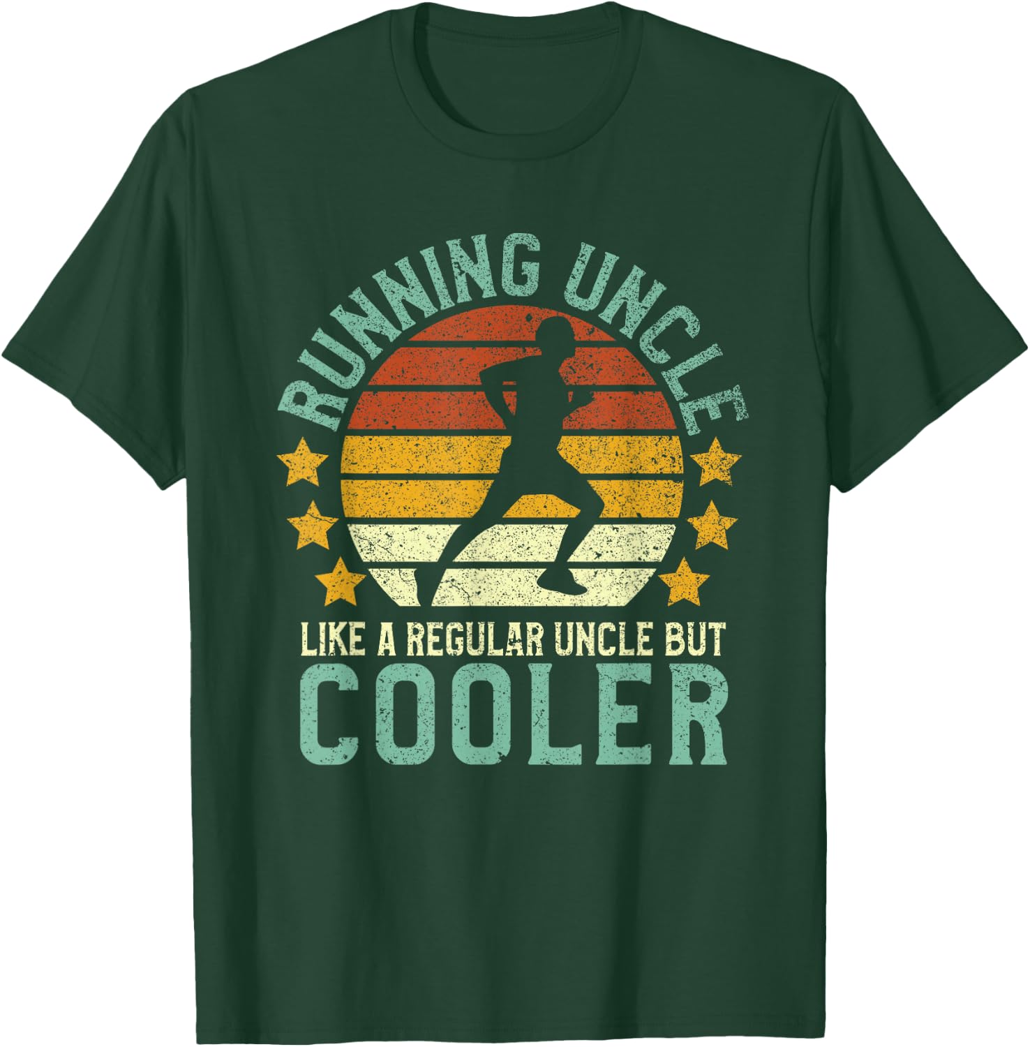 Running Uncle Funny Adult 5k Marathon Runner Gift Run Lover T-Shirt - T-Shirt | Forest