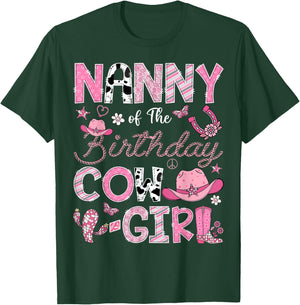 Nanny Of The Birthday Cow-Girl Rodeo CowGirl Birthday T-Shirt - T-Shirt | Forest