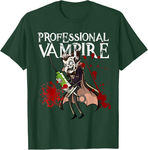 Phlebotomist Joke Meme Vampire Vlad Dracula Halloween Gift T-Shirt - T-Shirt | Forest