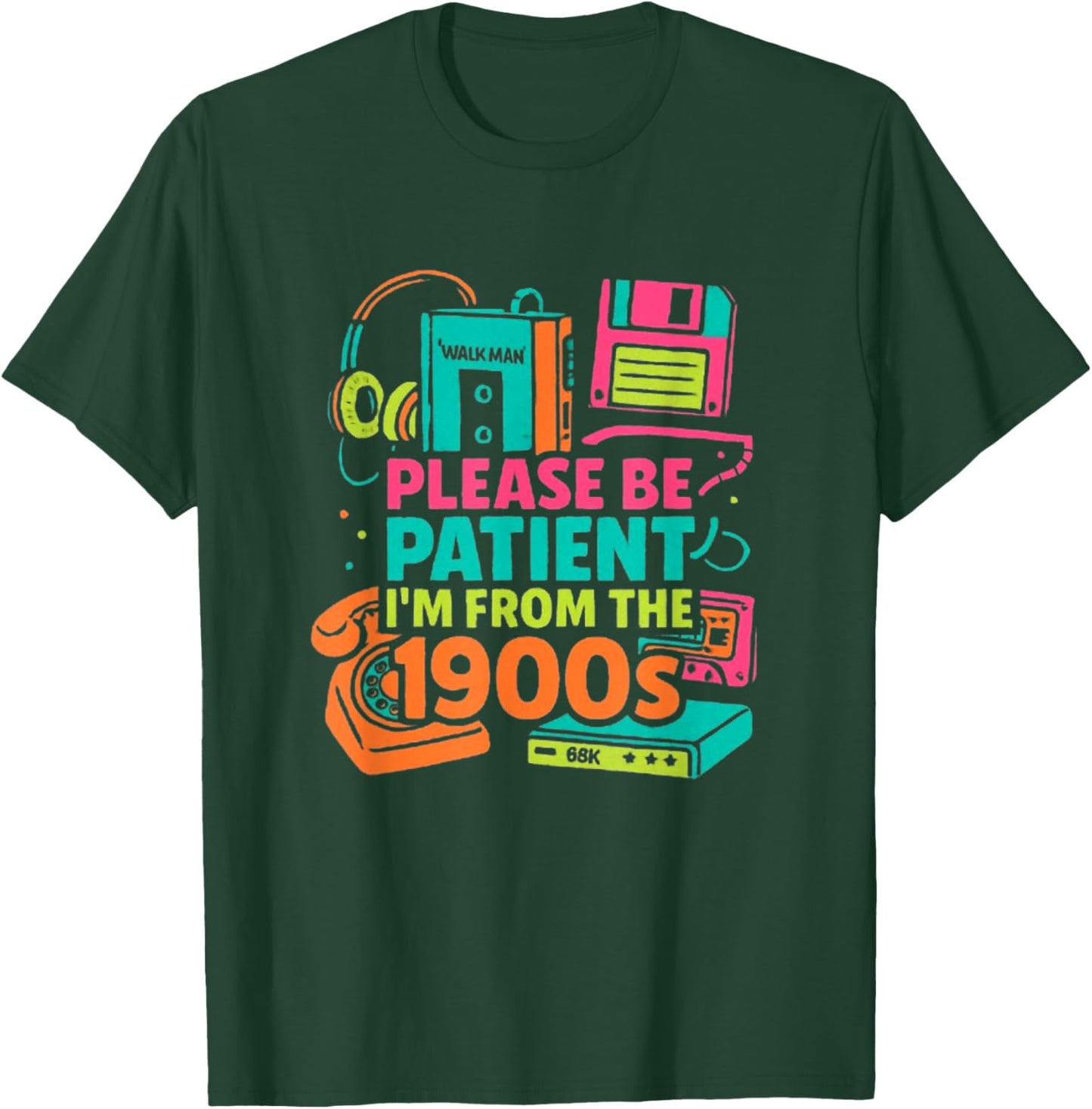 Throwback Please I’m from the 1900s Retro Tech Design T-Shirt - T-Shirt | Forest