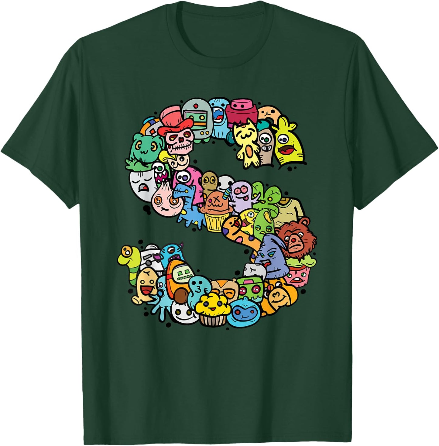Letter S Alphabet S Name Initial Monogrammed Shirts T-Shirt - T-Shirt | Forest