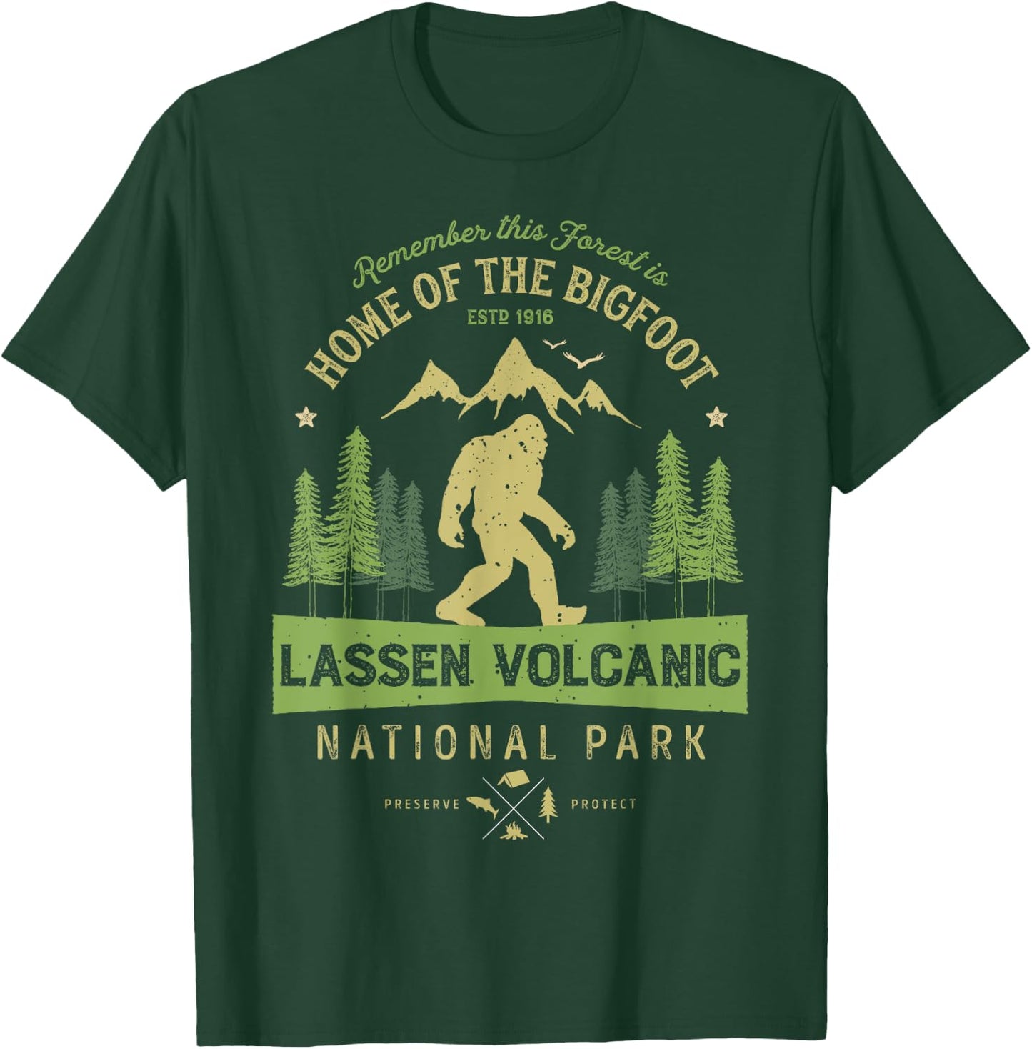 Lassen Volcanic National Park T shirt California Bigfoot T-Shirt - T-Shirt | Forest