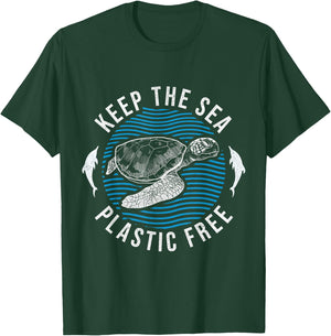 Climate Change Environment Keep Sea Plastic Free T-Shirt - T-Shirt | Forest