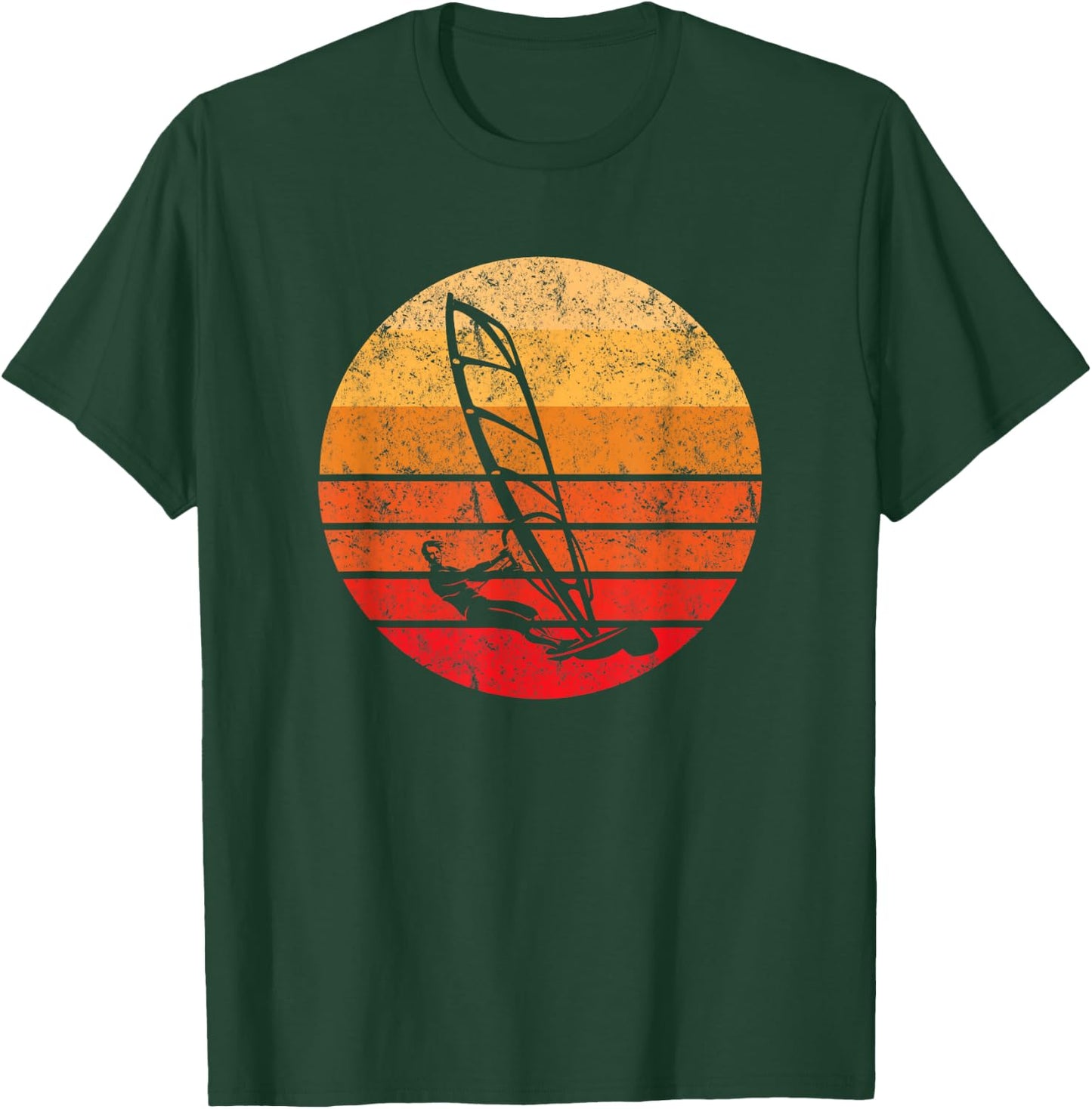Windsurf, Windsurfing Shirt Retro Style Sunset Vintage T-Shirt - T-Shirt | Forest