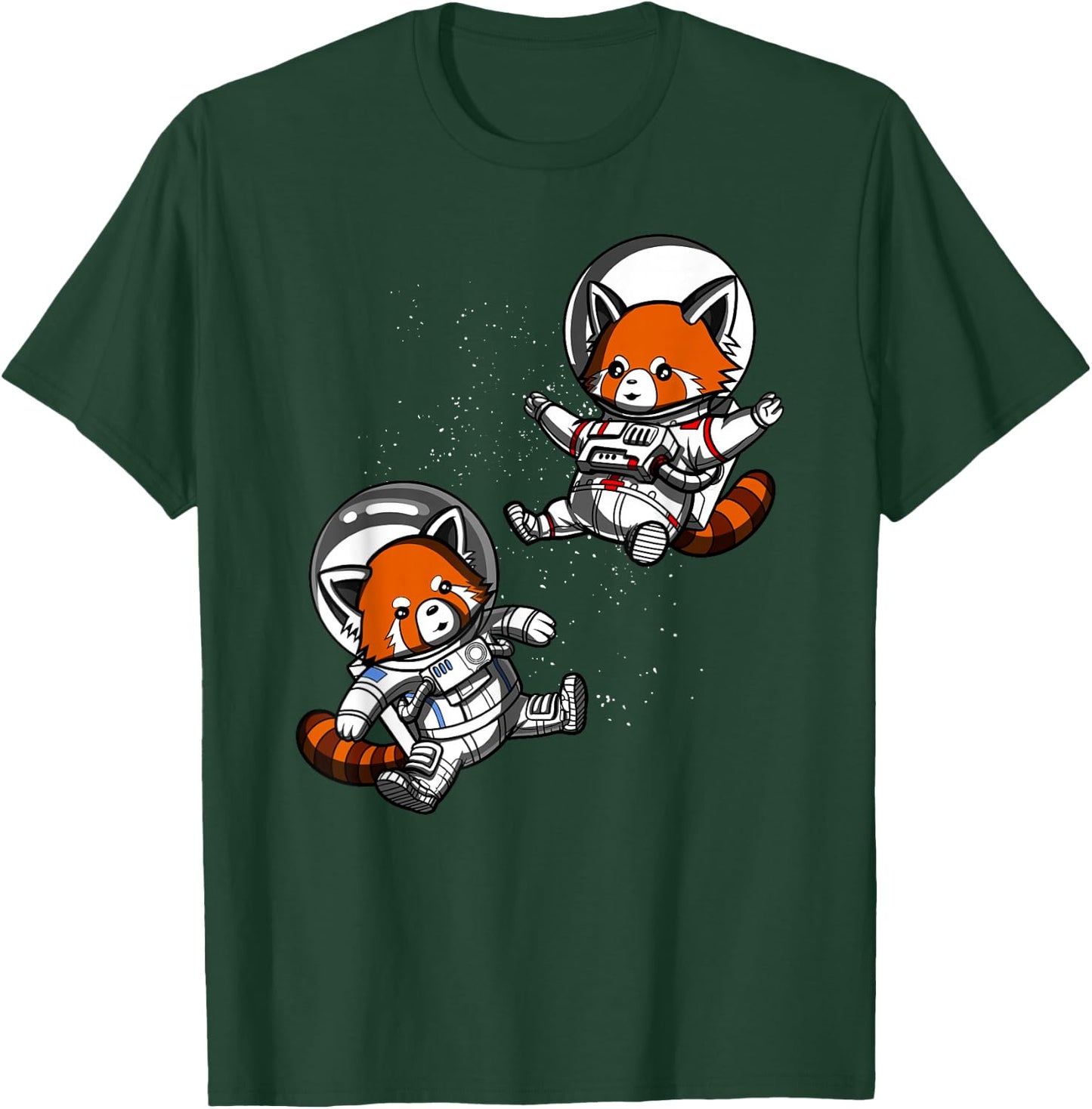 Red Panda Bear Space Astronaut Funny Cosmic Girls Boys Kids T-Shirt - T-Shirt | Forest