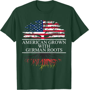 American Grown with German Roots T-Shirt - T-Shirt | Forest