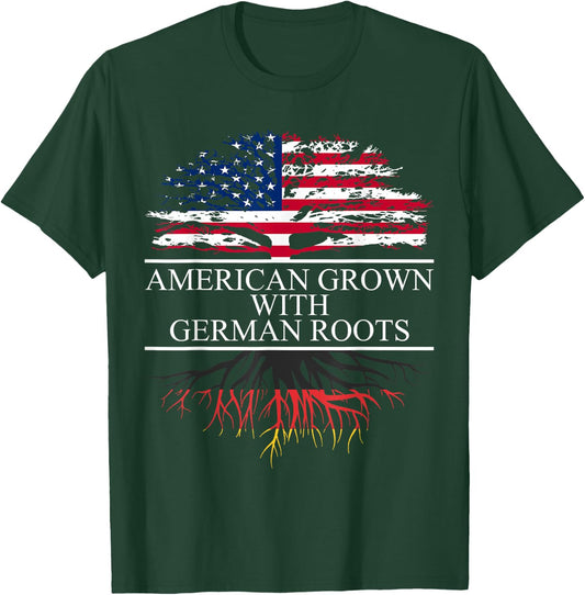 American Grown with German Roots T-Shirt - T-Shirt | Forest