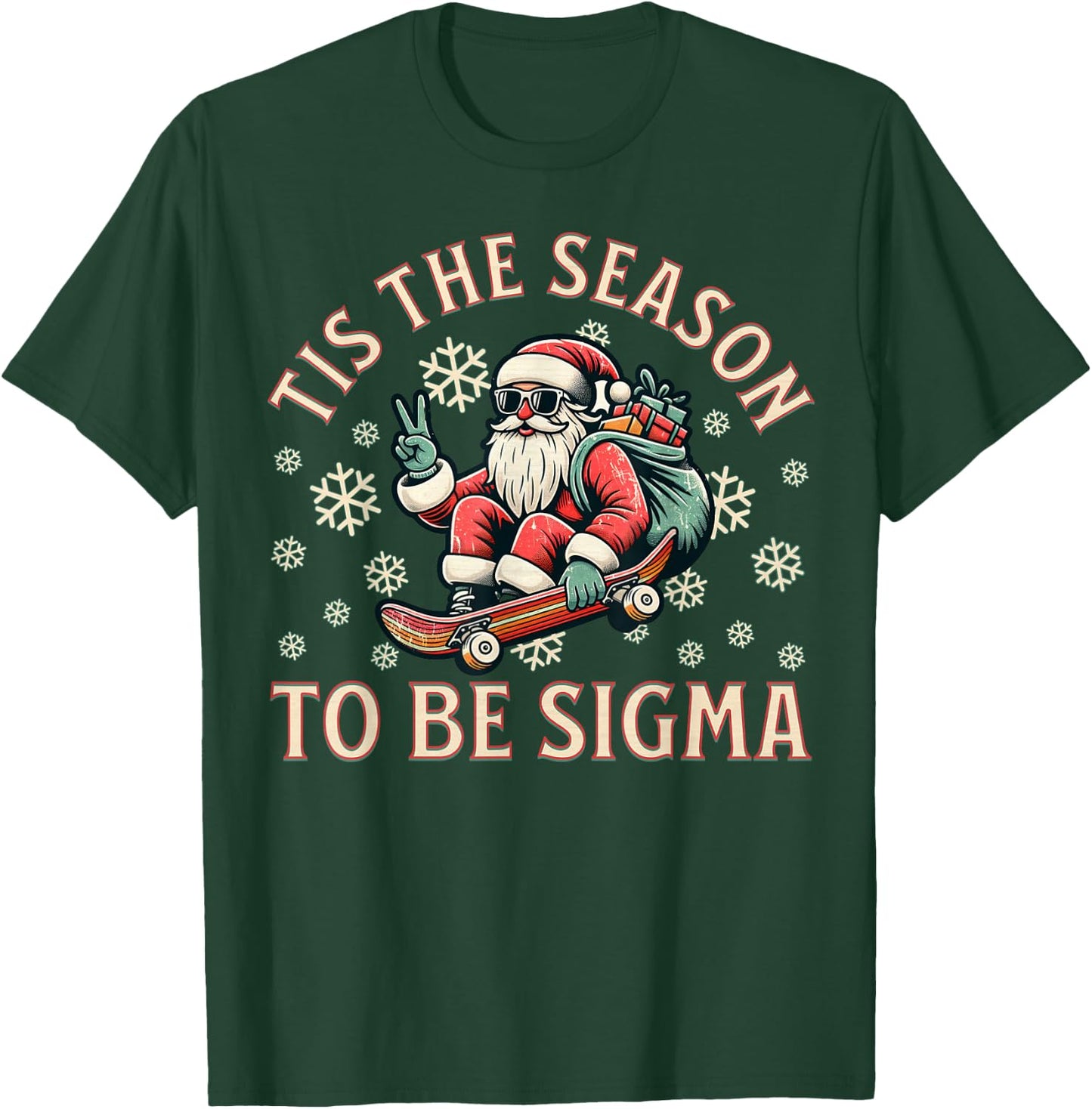 Tis The Season To Be Sigma Claus Funny Santa Christmas Boys T-Shirt - T-Shirt | Forest
